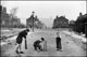 Boys playing cricket Leeds 1950s
